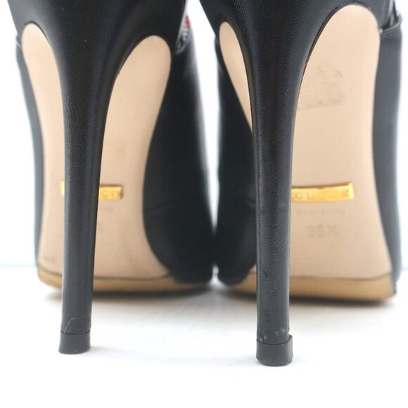 Gucci Sylvie Web Slingback Pumps Black Leather Size 36.5 - Picture 11 of 15